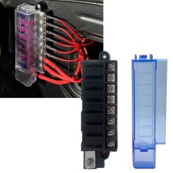 8-Circuit Blade Fuse Block with Protective Cover
